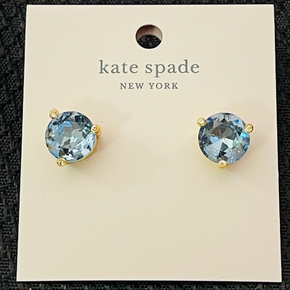 kate spade ♠️- “Rise and Shine” Blue Topaz Stud Earrings set in gold, NWT
